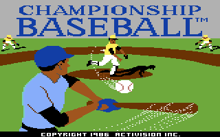Championship Baseball screenshot 2 for Commodore 64